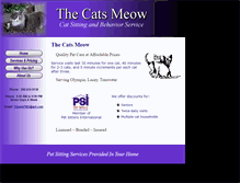 Tablet Screenshot of catsmeowpetsit.com